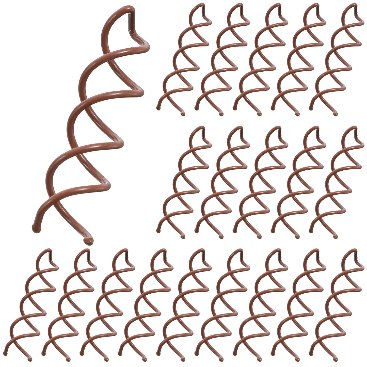 Molain 20PC Spiral Hair Pins, Twist Hair Pins Corkscrew Hair Pins Spin Pins Non-Scratch Round Clip Twist Screw Hair Pin for Women Hair Style DIY (Brown)