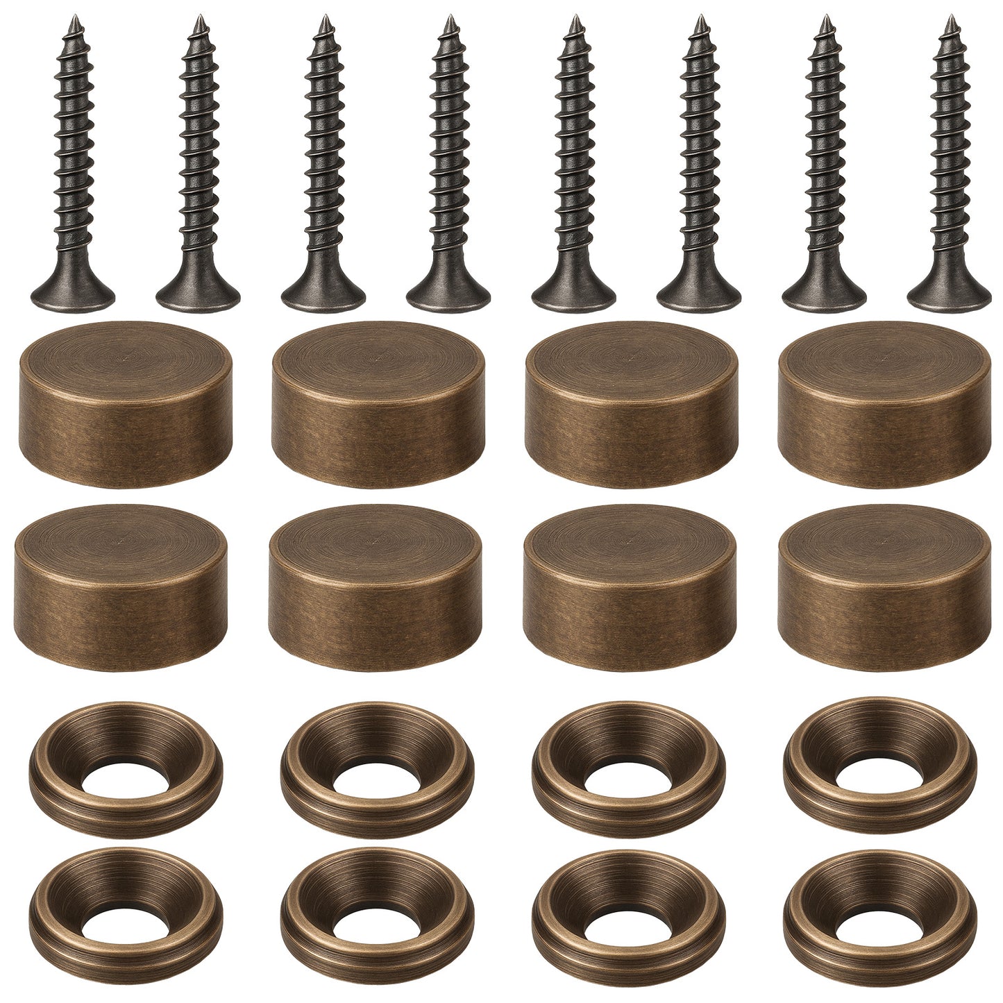 SHENLIU 8 Sets Decorative Screws with Caps, Brass Upholstery Tacks