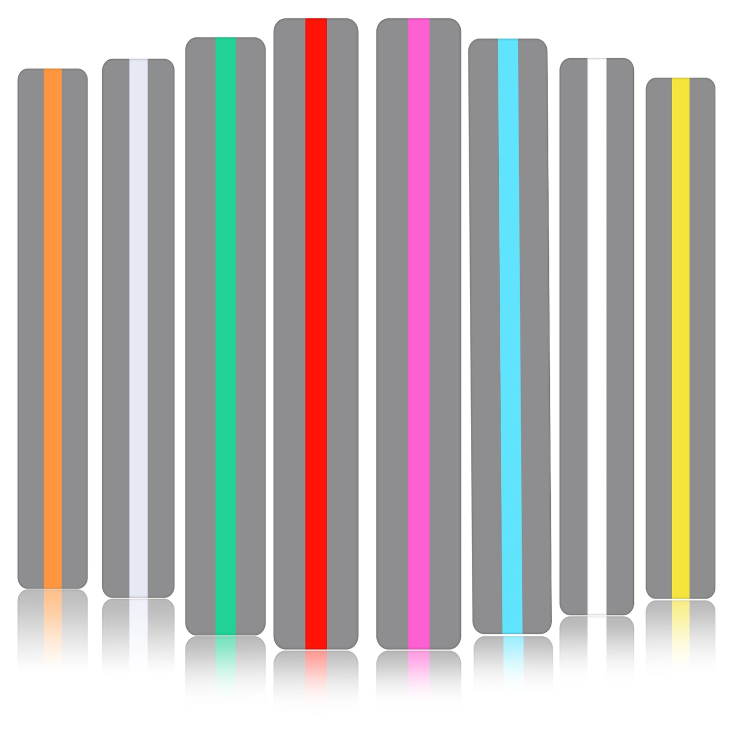 cobee 8 Pcs Guided Reading Strips, Highlight Reading Tracker Bookmarks, Dyslexia Reading Tools Line Readers for Kids Reading List Bookmark Student Reading Tools(8cps Chroma)