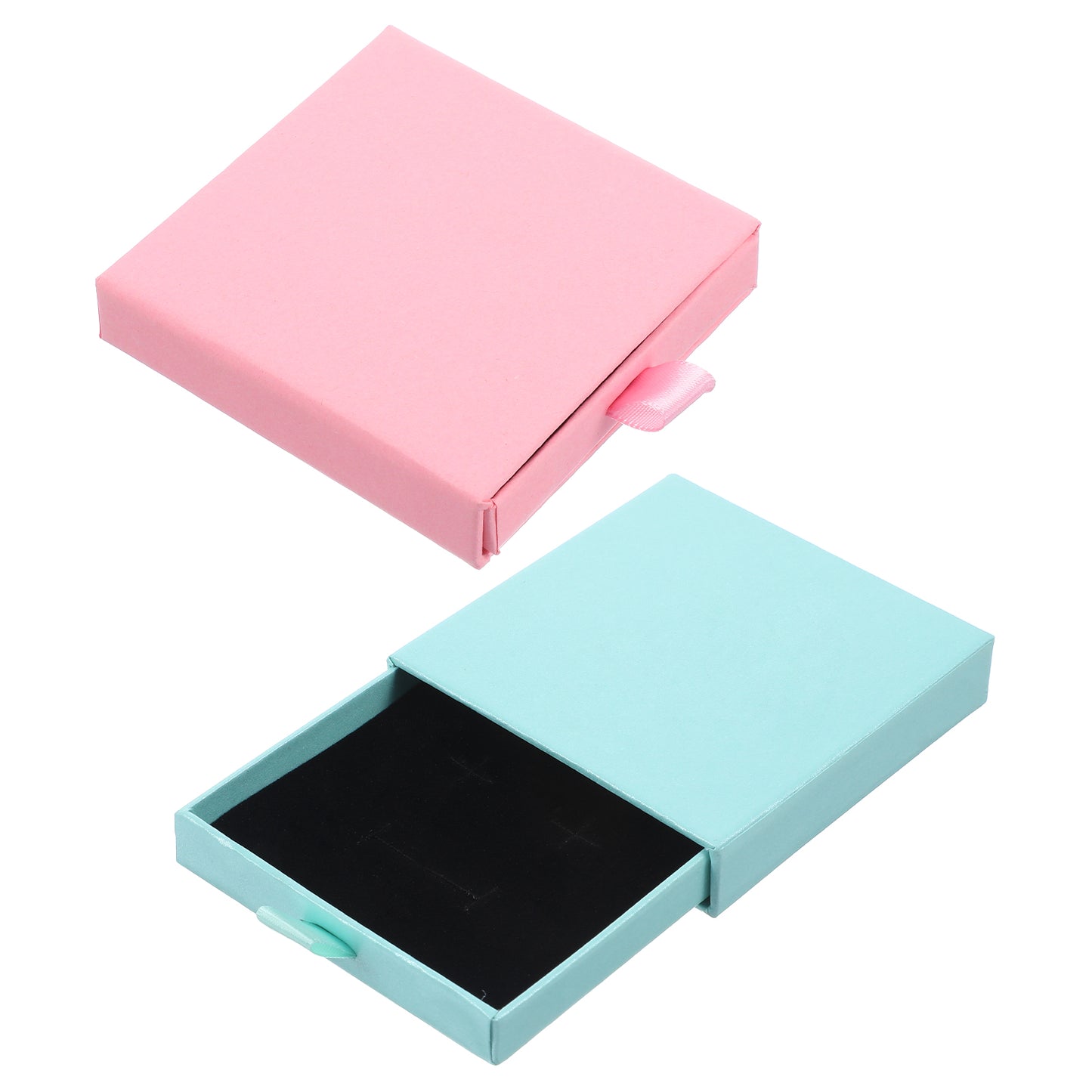 JIYIN 2 Pack Jewelry Gift Boxes 3.15 Inch Small Gift Boxes, Cardboard Jewelry Boxes Drawer Type Jewelry Organizer Box Jewelry Gift Boxes For Necklace Bracelets Earring Ring Jewelry Display Box