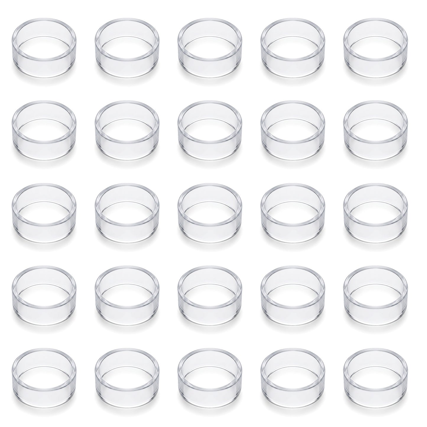 HJZHII 30Pcs Clear Baseball Holder, Acrylic Sphere Display Stand Baseball Holders Ball Stand Holder Rings for Baseballs, Softballs, Tennis Golf Balls, Marbles, Easter Eggs & Collections