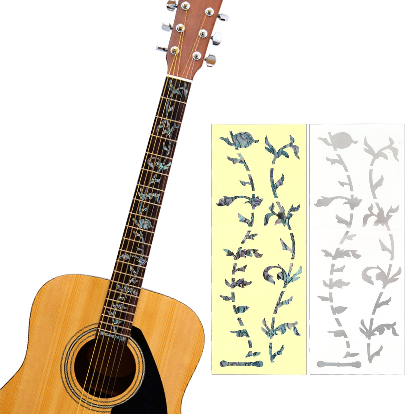Molain Guitar Neck Fretboard Stickers, DIY Guitar Stickers for Music Guitar, Bass, Acoustic Guitar, Electric Guitar
