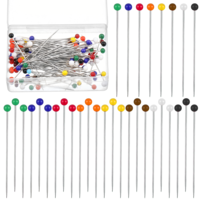 TIESOME 10000 Pcs Colorful Sewing Pins with Glass Heads, 1.5 Inch (38 mm) Long Straight Dressmaking Pins With Sharp Ends for Quilting, Jewelry Making, Sewing Projects, Mixed Colors