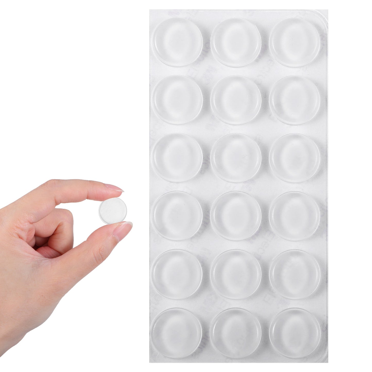 TIESOME 36 Pack Glass Table Top Anti Slip Pads, Self Adhesive Glass Table Top Bumpers Rubber Feet Grippers for Drawer Cabinet Furniture Cutting Board Drawers (0.75x0.75x0.20 Inch)