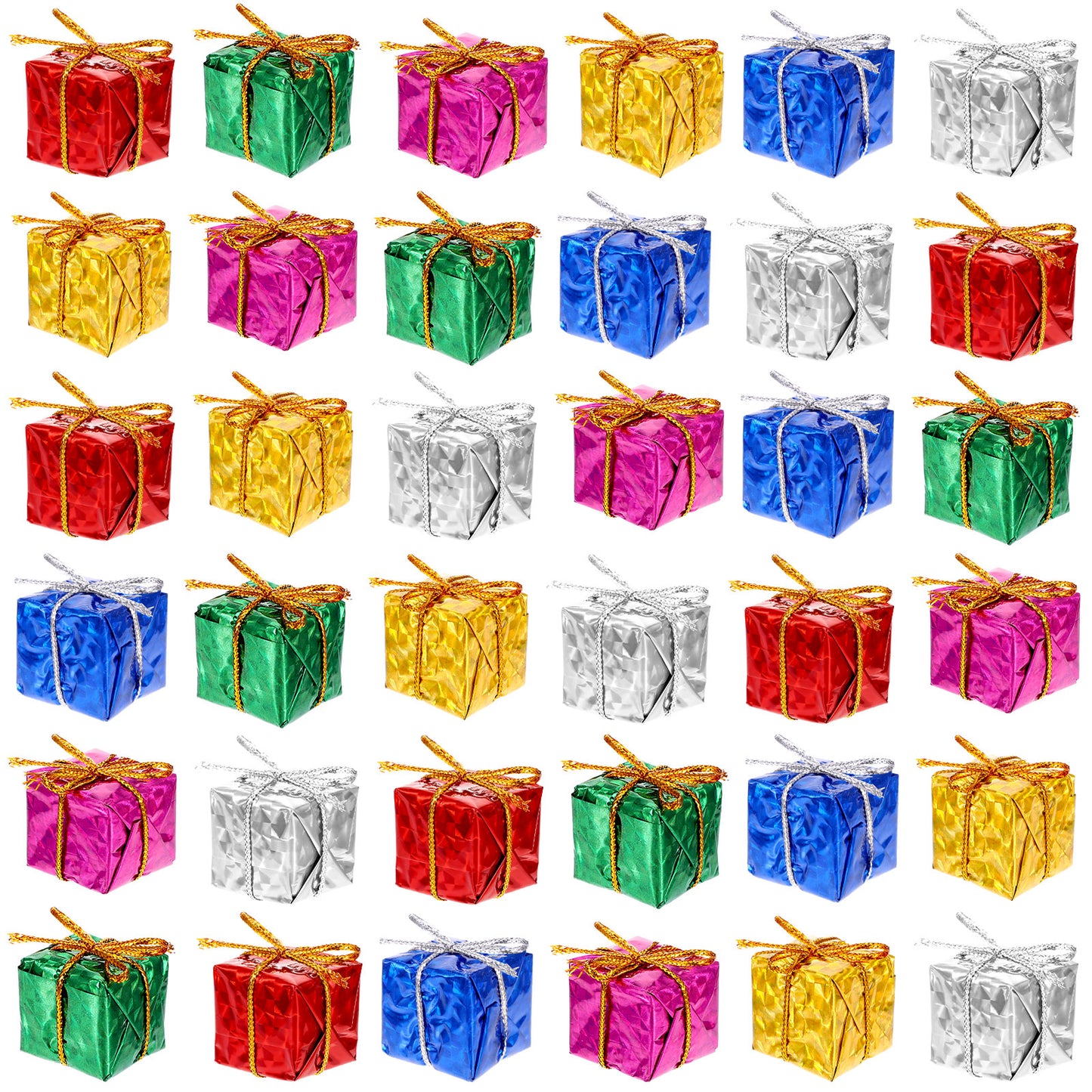 JIEYAO 30Pcs Christmas Tree Small Gift Boxes Hanging Decorations Christmas Mini Box Ornaments Party Favors Xmas Tree Indoor Outdoor Hanging Pendant Holiday Decoration