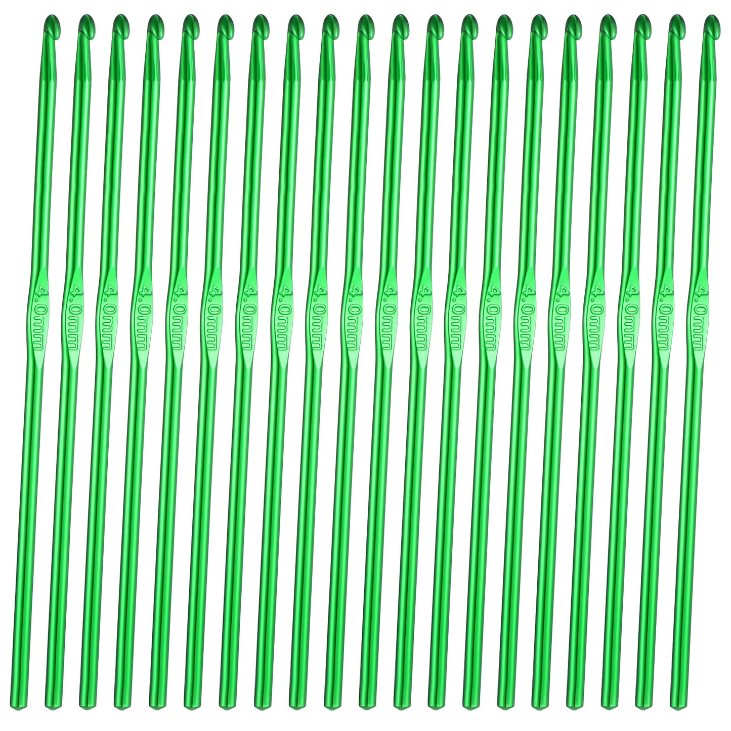 TIESOME 20Pcs 4mm Crochet Hooks, US Size G/6 Small Crochet Hooks Aluminum Knitting Needles with Markers for Chunky Yarn Beginners or Professionals