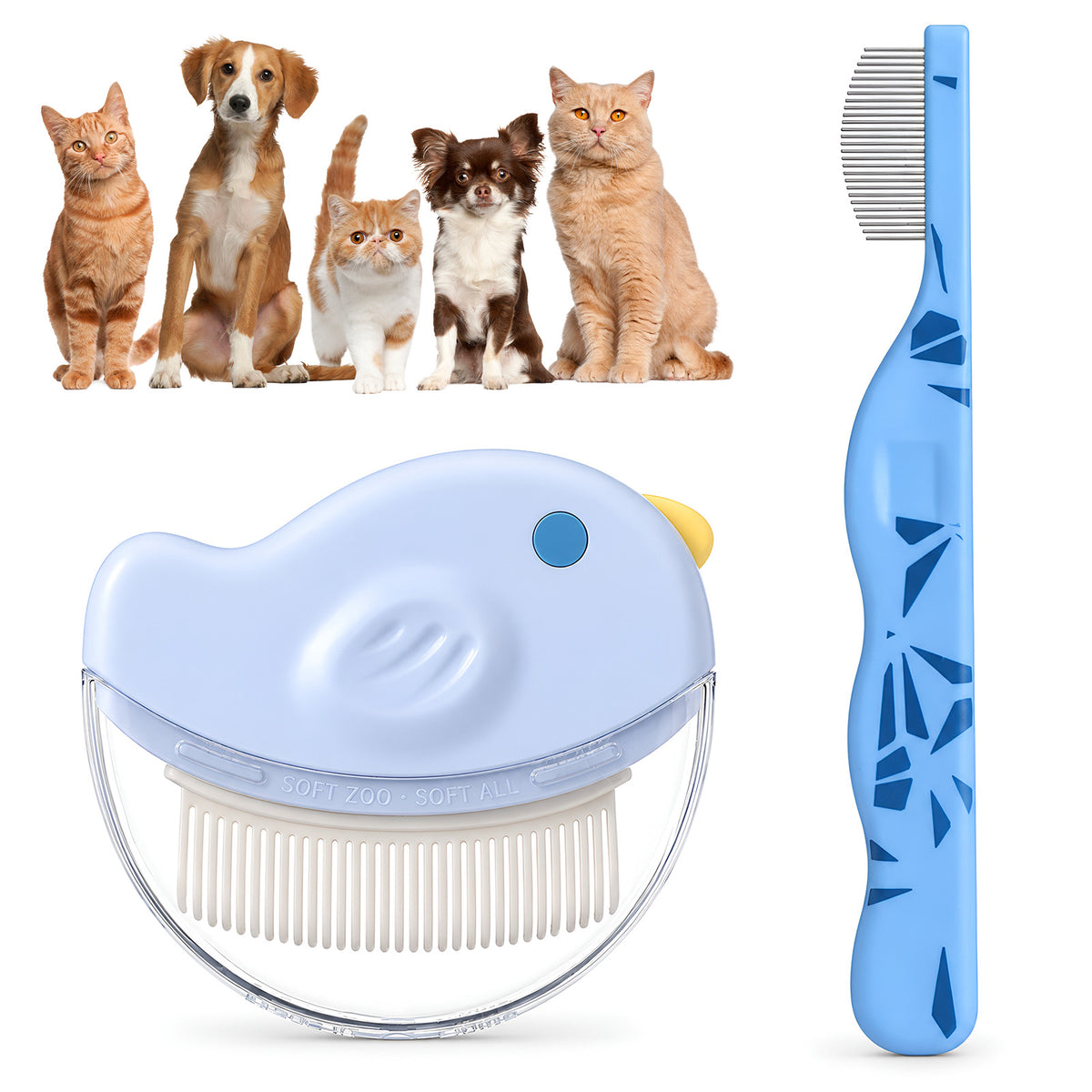 SULIKJHUI 2 Pcs Pet Eye Comb, Fine-Tooth Tool For Gunk And Tear Stains