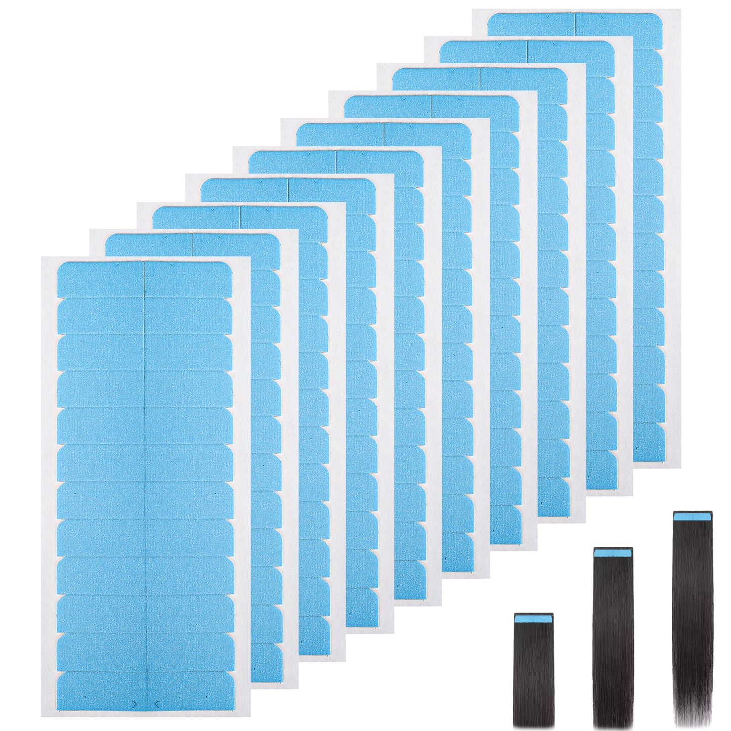 TIESOME 240Pcs Hair Extension Tape, Double Sided Hair Tape Adhesive Replacement Tape for Hair Extensions, Wig Tape Tabs Extensions Supplies for Human Hair Extensions No Residue