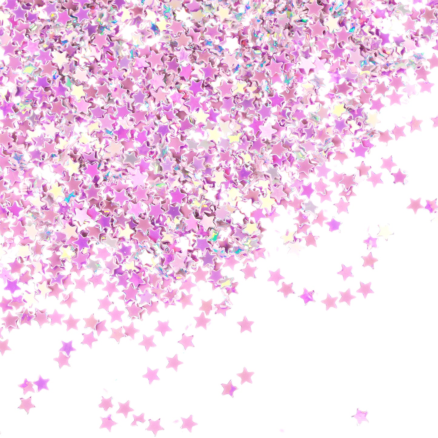 TIESOME Glitter Star Confetti Decor, 60g 3mm PVC Sprinkles Table Glitter Confetti Star Sequins for Crafts Tables Nail Art Sequin Scatter Decoration for Birthday Wedding Valentine's Day (White)