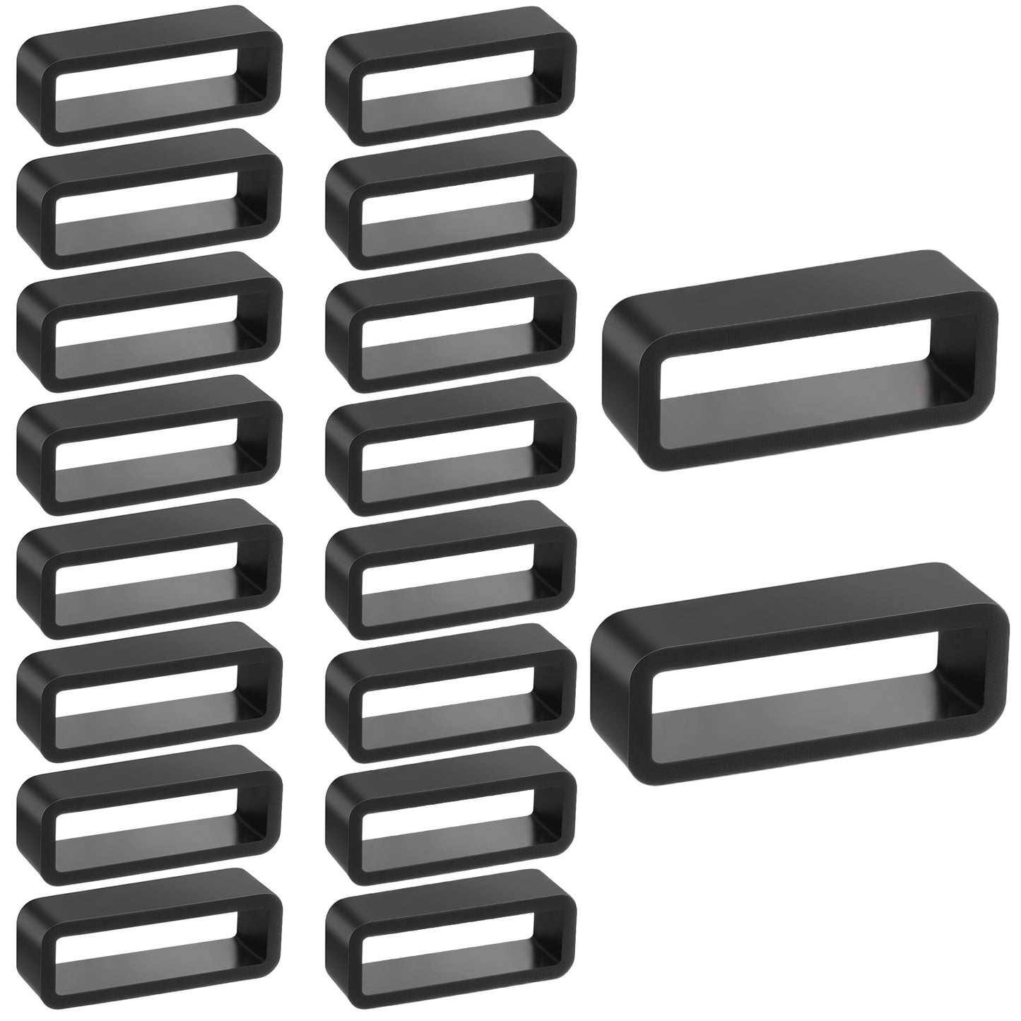 Giantree 16-Pack Black Silicone Watch Strap, 20mm/22mm Black Silicone Watches Straps Ring, Replacement Watch Strap Ring, Suitable for Smart Sports Watches Accessories