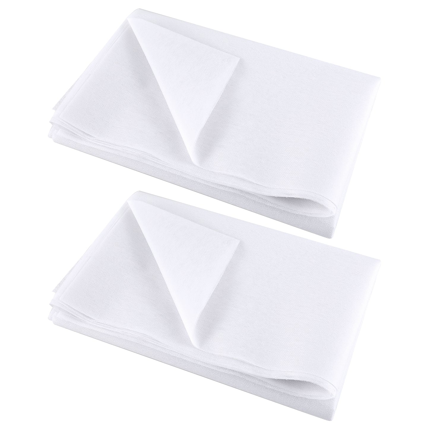 Molain 2Pcs Iron-On Non-Woven Fusible Interfacing, 39 x 72 inch Lightweight Non-Woven Interfacing Iron On Polyester Single-Sided Interfacing for DIY Crafts Sewing Crafting and Home Decor(White)