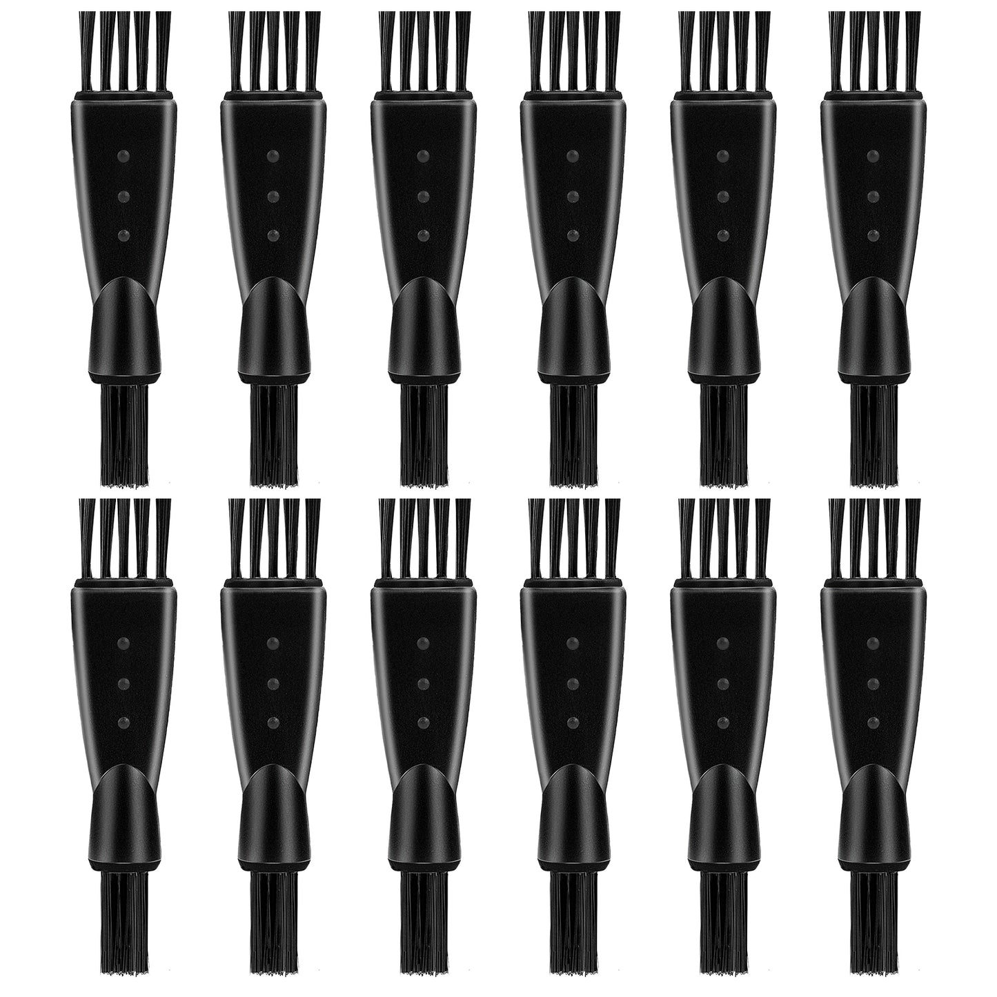 Molain 12 PCS Clipper Brush, Electric Razor Cleaning Brush, Hair Remover Shaving Razor Brushes, Double-Head Cleaning Brush, Mini Brush for Shaver Keyboard Parts Detail Hair Clipper Trimmer Cleaning