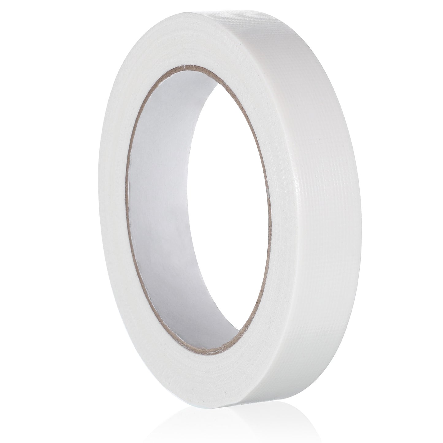 DOPENSPI White Gaffer Tape, 2cm x 20m Adhesive Cloth Repair Tape Heavy Duty Duct Tapes Self-Adhesive Gaffer Taps Non-Reflective for Stage Studio Photography Carpet Sealing DIY Craft Repair