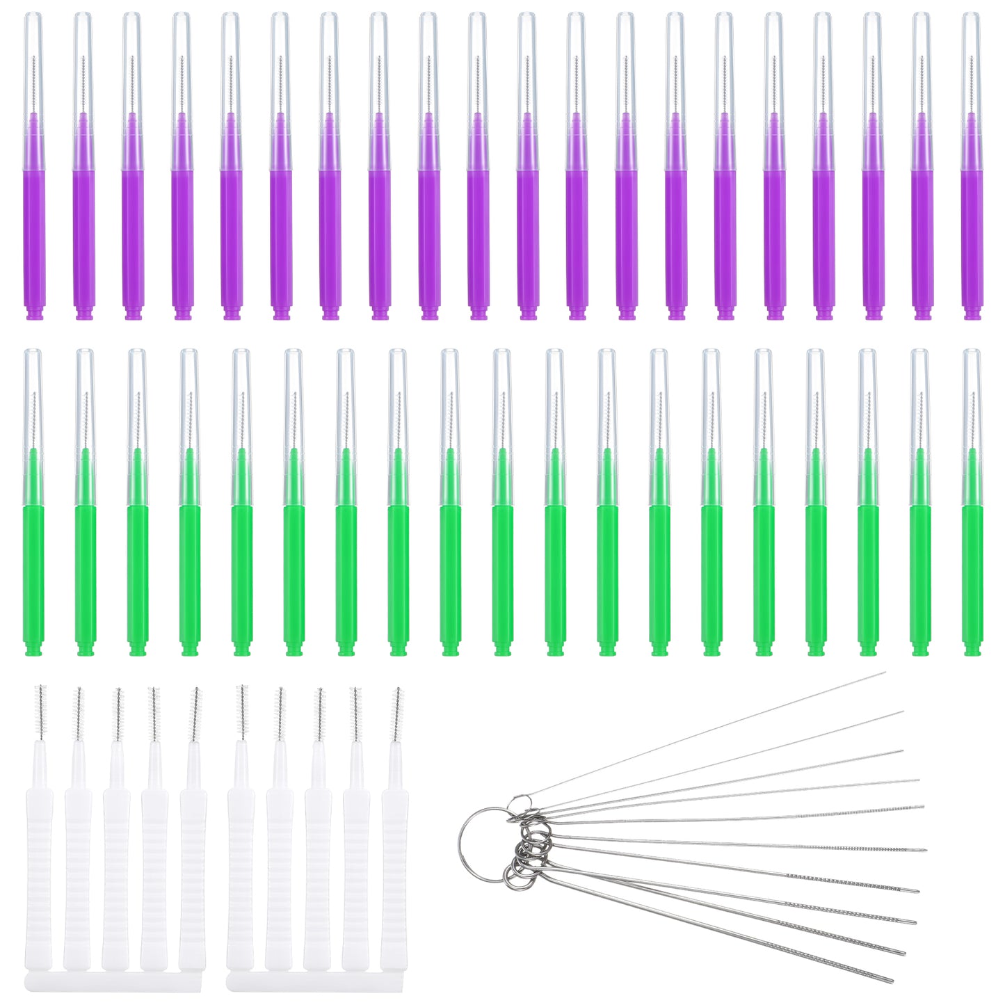 XLIUAX 60Pcs Shower Head Cleaner Tools, Multi-Size Shower Head Cleaning Brushes Multifunctional Nozzle Unclogger Picks for Household Bathroom Deep Cleaning Small Holes, Gaps, and Clogs