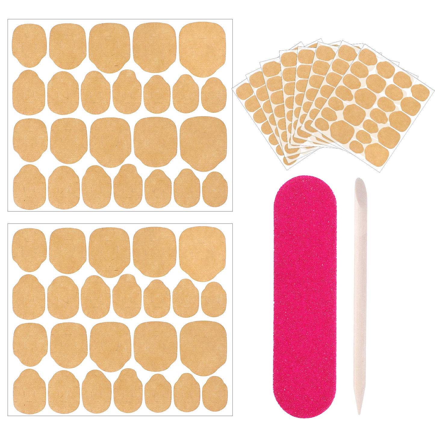 Yuanchu Nail Adhesive Tabs, Press on Nail Adhesive Tabs Press on Nails Glue Stickers Press on Nail Sticky Tabs 240 pcs Jelly Double Sided Waterproof Gel Sticker Pads for Manicures 10 Sheets(L)