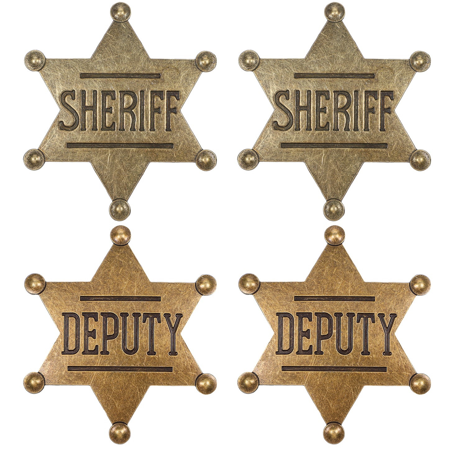 MBAIYO Sheriff Badge, Deputy Badge Metal Adult Cowboy Party Decoration Retro Hexagram Western Police Themed Medallion Pins Carnival Prizes Birthday Party Bag Gift Fillers