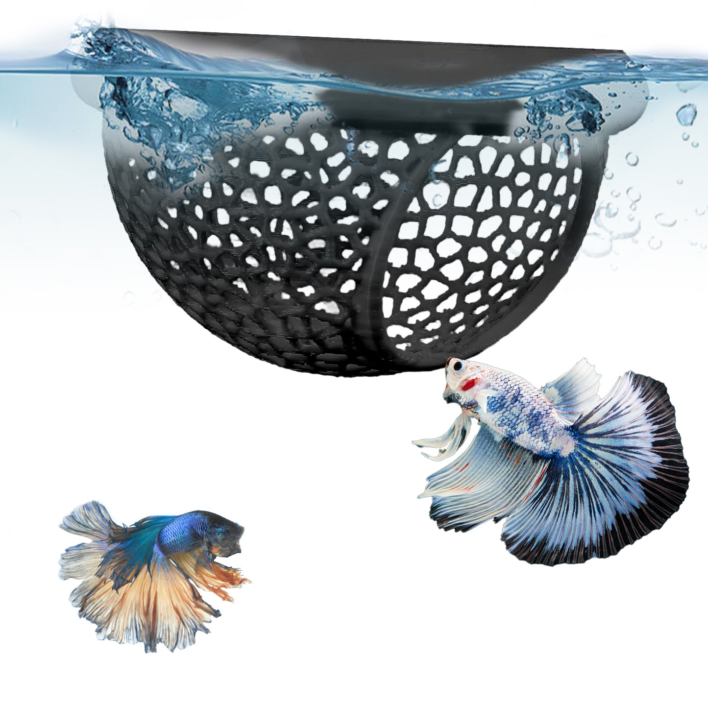 XLIUAX Betta Resting Spot, Betta Hammock Fish Tank Accessories Aquarium Tunnel Decoration Fish Hideout Floating Fishes Habitat Bettas Aquarium Decor for Bettas Shrimp Small Fishes Feeding(Black)