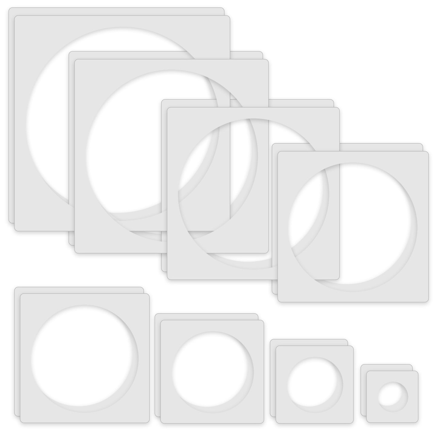 Giantree 16PCS Circle Stencils for Drawing, Reusable Plastic Circle Stencil Paper, Various Sizes Circle Maker Drawing Tools for Painting and Spraying on Walls or Wood Artists and DIY Projects (16)