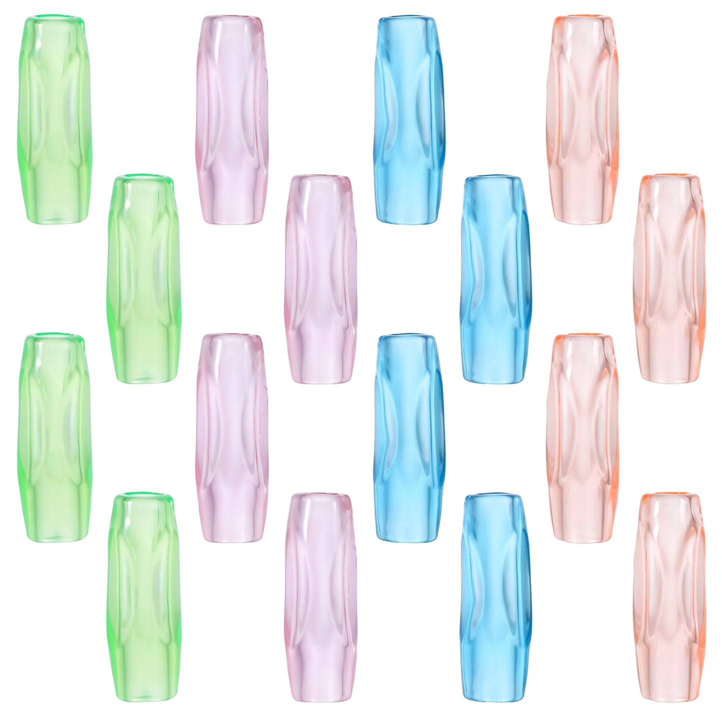 JJUNW 16 PCS Silicone Grippers for Pencil, Pencil Grippers for Handwriting, Relieving Fingers Fatigue Writing Aid Pencils Grips Ambidextrous for Adult Student Writing Drawing