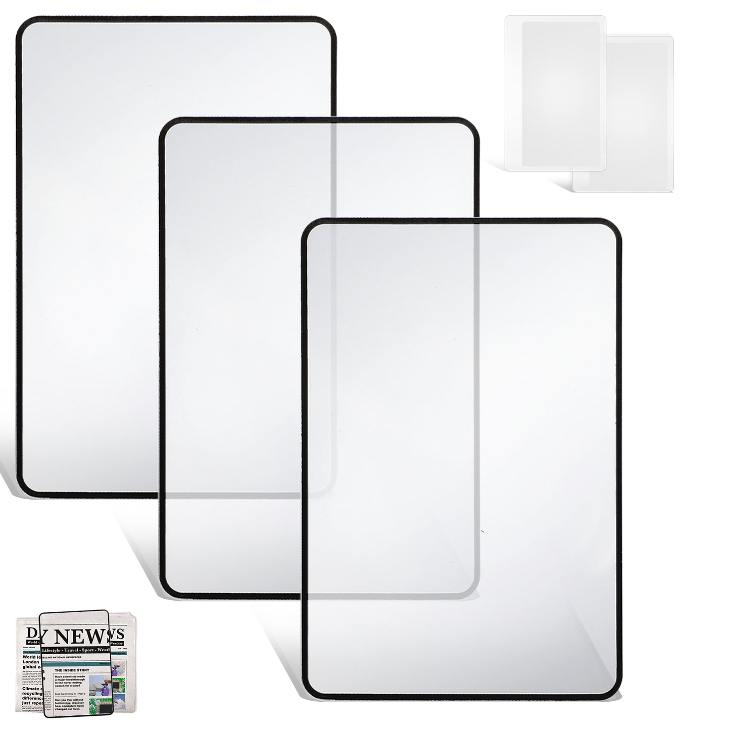 Giantree Page Magnifying for Reading, Magnifying Sheet, Reading Magnifier for Books Lightweight Full Page Magnifier, Magnifying Glass for Elderly and People with Low Vision Reading