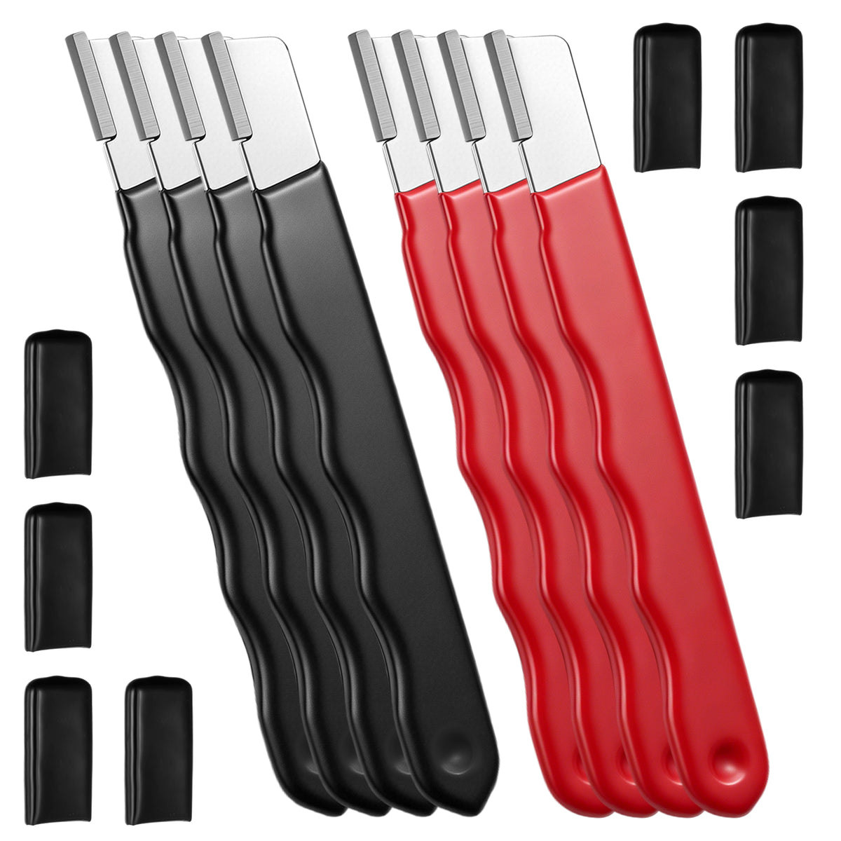 SULIKJHUI 8 Pcs Garden Tool Sharpener, Portable Scissor Sharpener