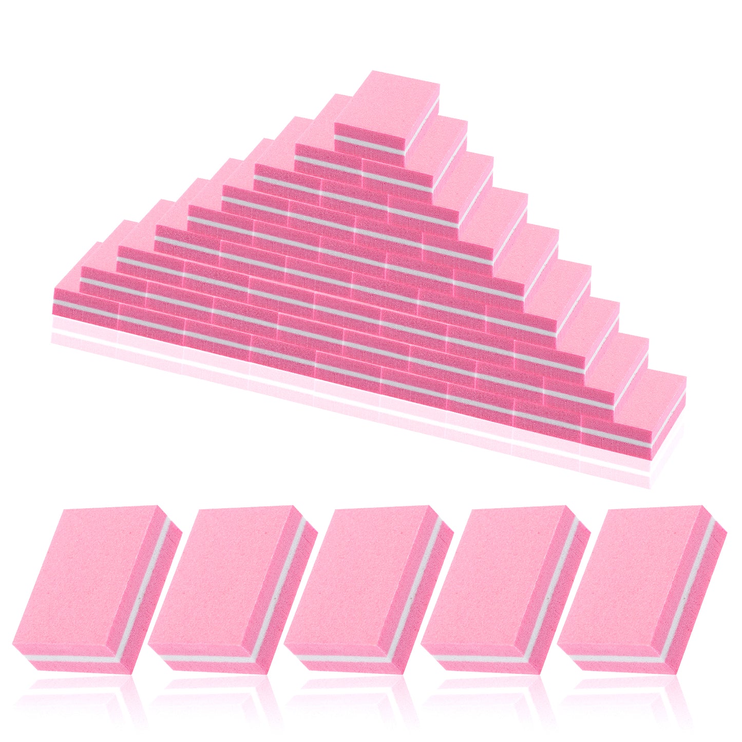 simarro 50 PCS Nail Buffer Blocks, Sponge Buffing Sanding Block File Professional Nail Sanding Blocks Buffer Nail Art Tool for Nail Technicians, Beginners Salon Home Use
