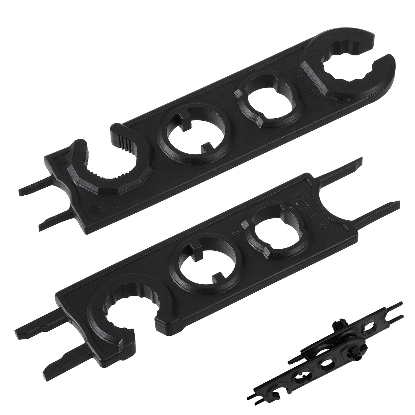 Yuanchu 2Pcs Solar Connector Wrenches, Solar Panel Connectors Mc4 Solar Connector Wrenches Panel Cable Quick Plug Socket Separator Tool for Solar Panel Systems Pv Cables Wire Connectors(Black)
