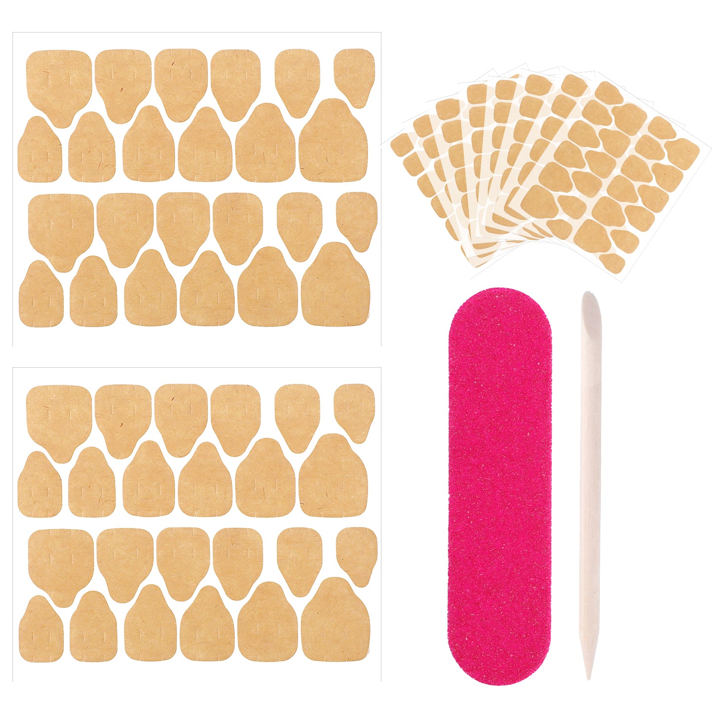 Yuanchu Nail Adhesive Tabs, Press on Nail Adhesive Tabs Press on Nails Glue Stickers Press on Nail Sticky Tabs 240 pcs Jelly Double Sided Waterproof Gel Sticker Pads for Manicures 10 Sheets(S)