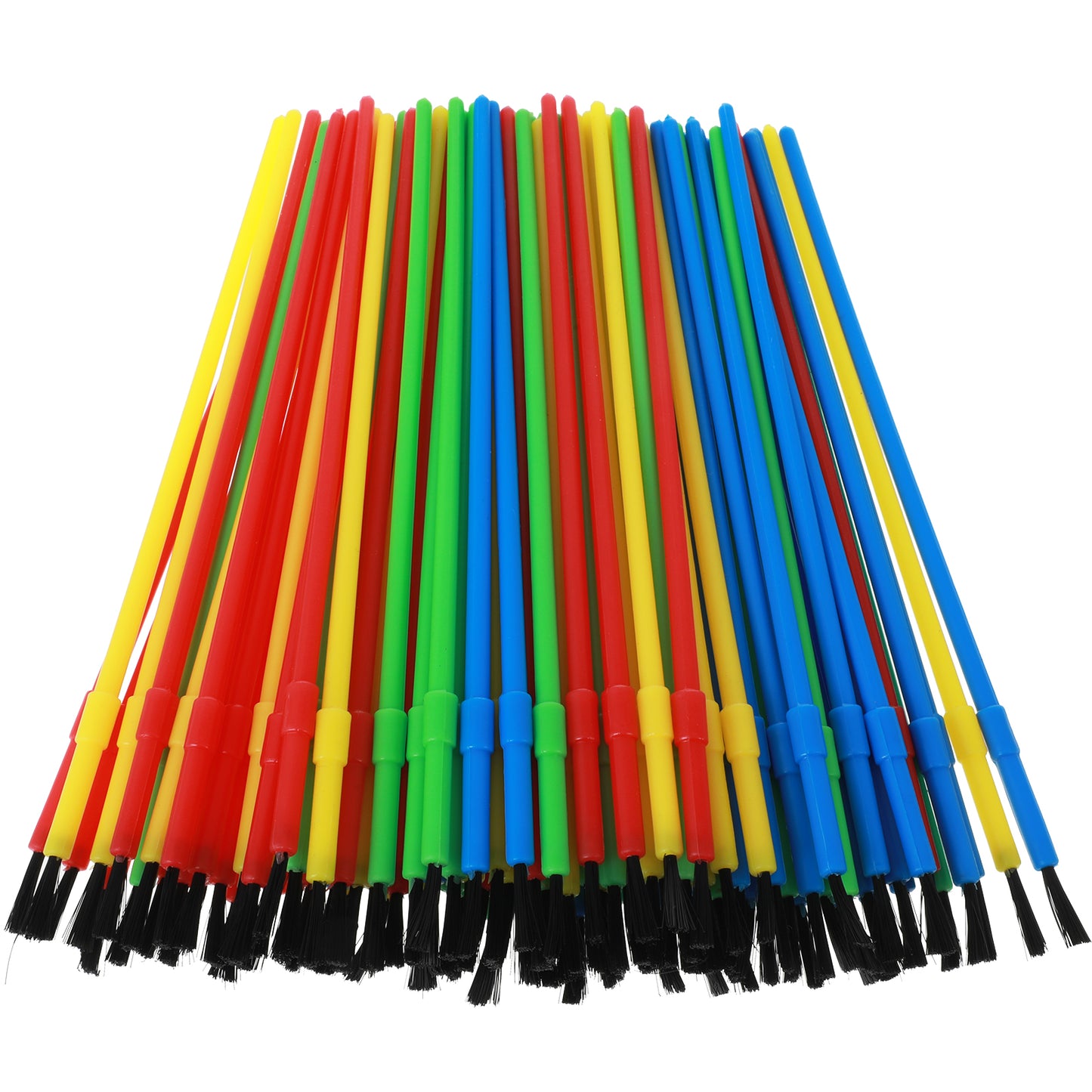 GEEHUA 100 Pieces Paint Brushes, Plastic Paint Brushes Craft Art Paint Brushes Water Color Paint Brushes Colorful Detail Painting Kit For Watercolor Painting School Party Classroom Art Supplies