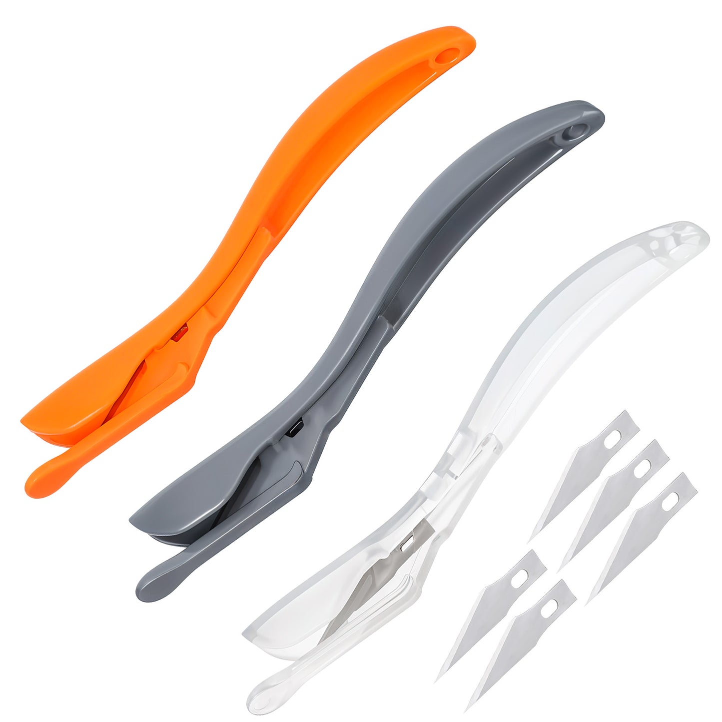 Yuanchu 3Pack Wrapping Paper Cutter Tools Set, Gift Wrap Cutters Replaceable Handheld Blade Slicer Easy and Safe Cutting Tool Wallpaper Knife for DIY Craft Paper Roll