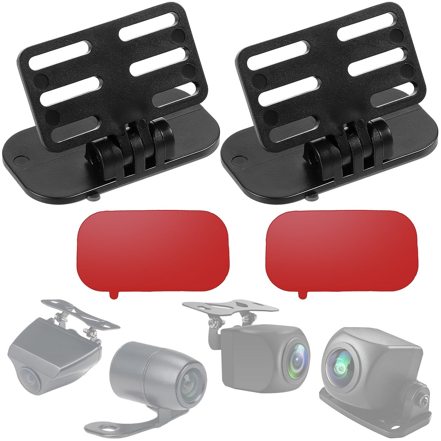 Giantree 2PCS Rear Camera Holder, Universal Dash Cam Rear View Camera Mount with A Screwdriver Tool, Adjustable Back Windshield Backup Mirror Holder Adhesive Car Dashcam Reverse Recorder Car Cam Mount