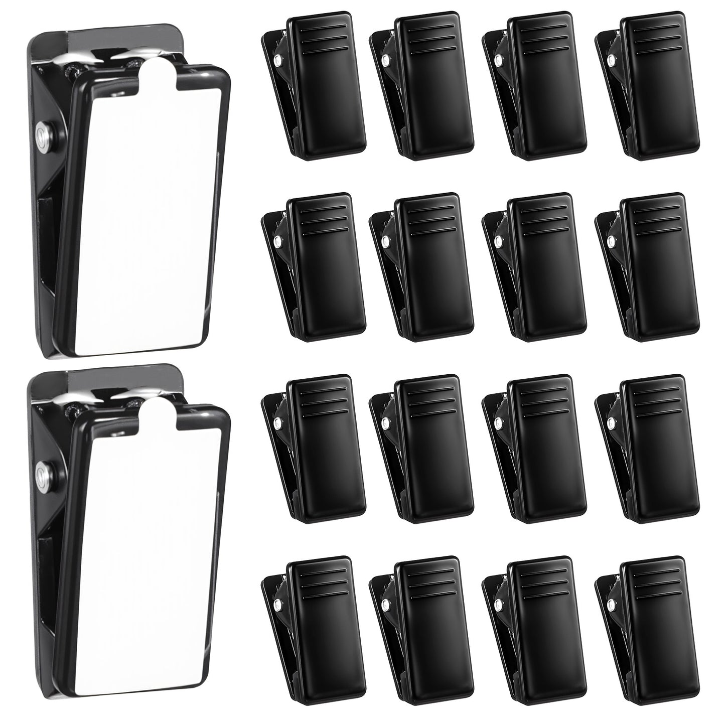 JJUNW 15 Pcs Tapestry Wall Hanging Clips, Self-Adhesive Plastic Banner Clips for Walls, Adhesive Clips for Photos, Tapestry Wall Hanging, Posters, Home and Office (Black)