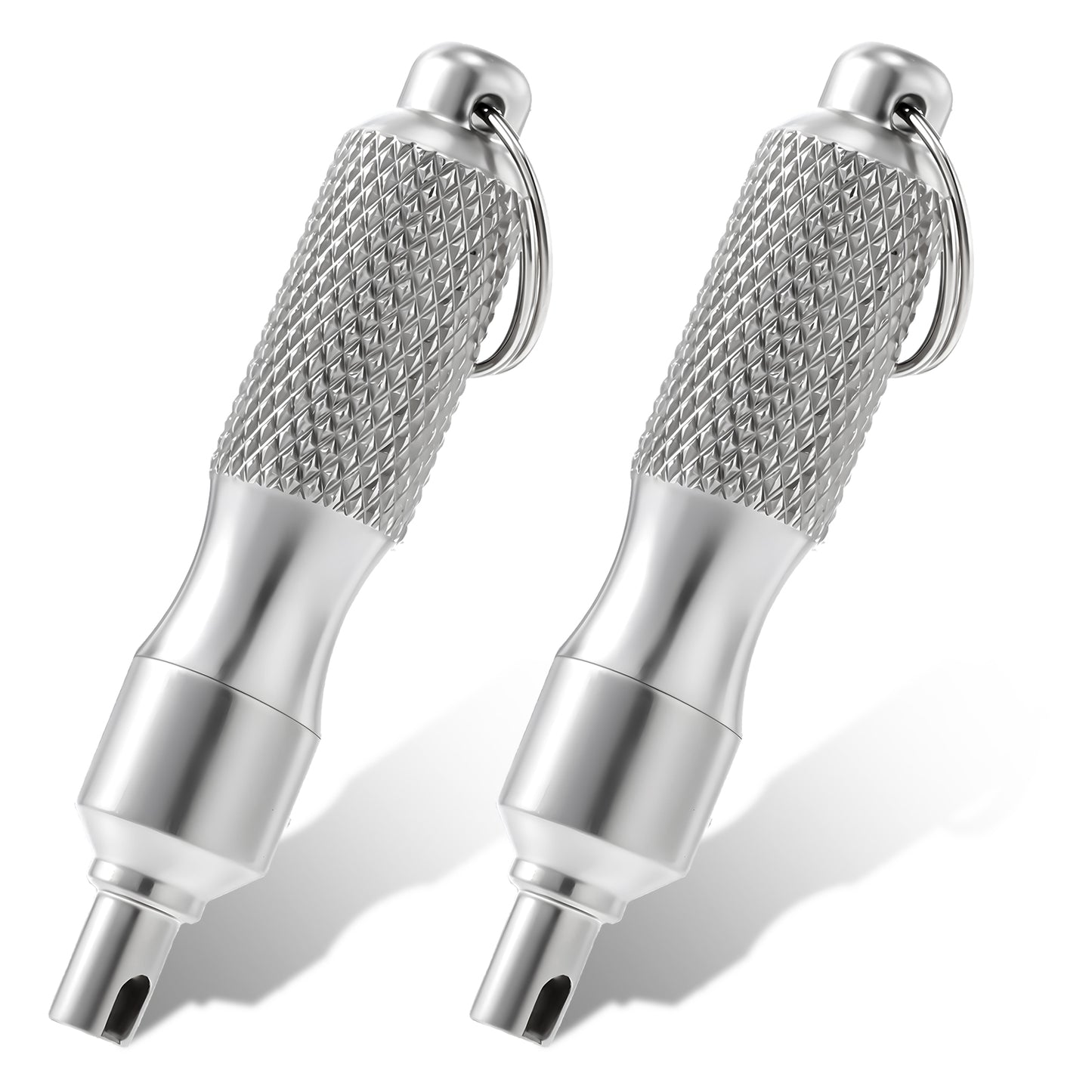 AOZUO 2PCS Valve Core Removal Tools, Portable Valve Stem Tool Stainless Steel Tire Valve Core Disassembly and Repair Tool with 2pcs Keyring for Bicycle Car Motorcycle Repair Install Accessory
