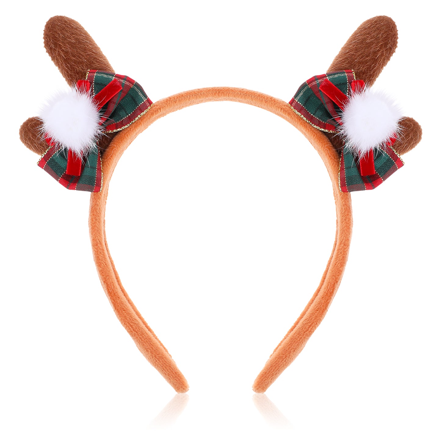 JIEYAO Deer Antlers Headbands, Xmas Reindeer Antler Head Accessories Animal Ears Headband Party Cosplay Deer Costume with Bow(Green)