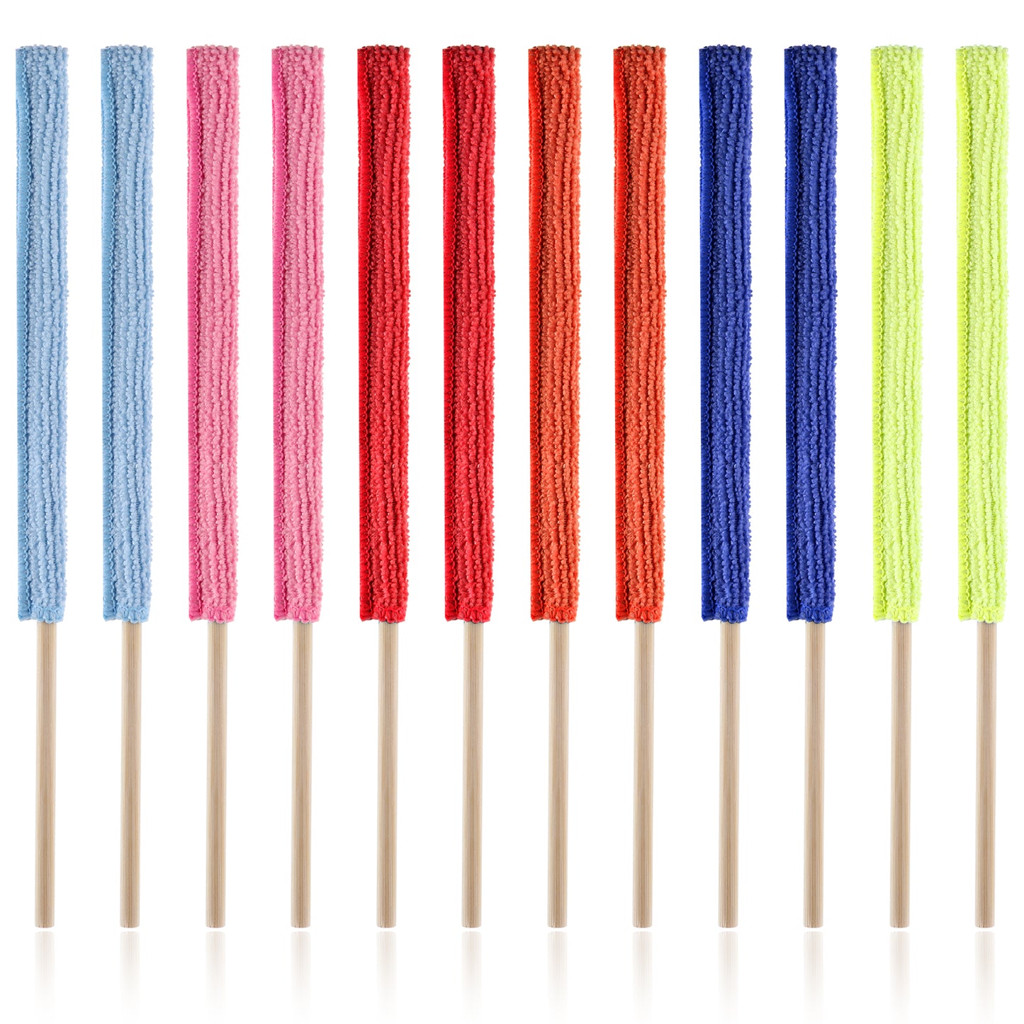 TIESOME 12 Pcs Microfiber Dusters for Cleaning, Mini Detail Duster Sticks for Crevice Cleaning Gap Dust Cleaner for Fan Car Vent Blind Small Spaces Cleaner Dust Tool