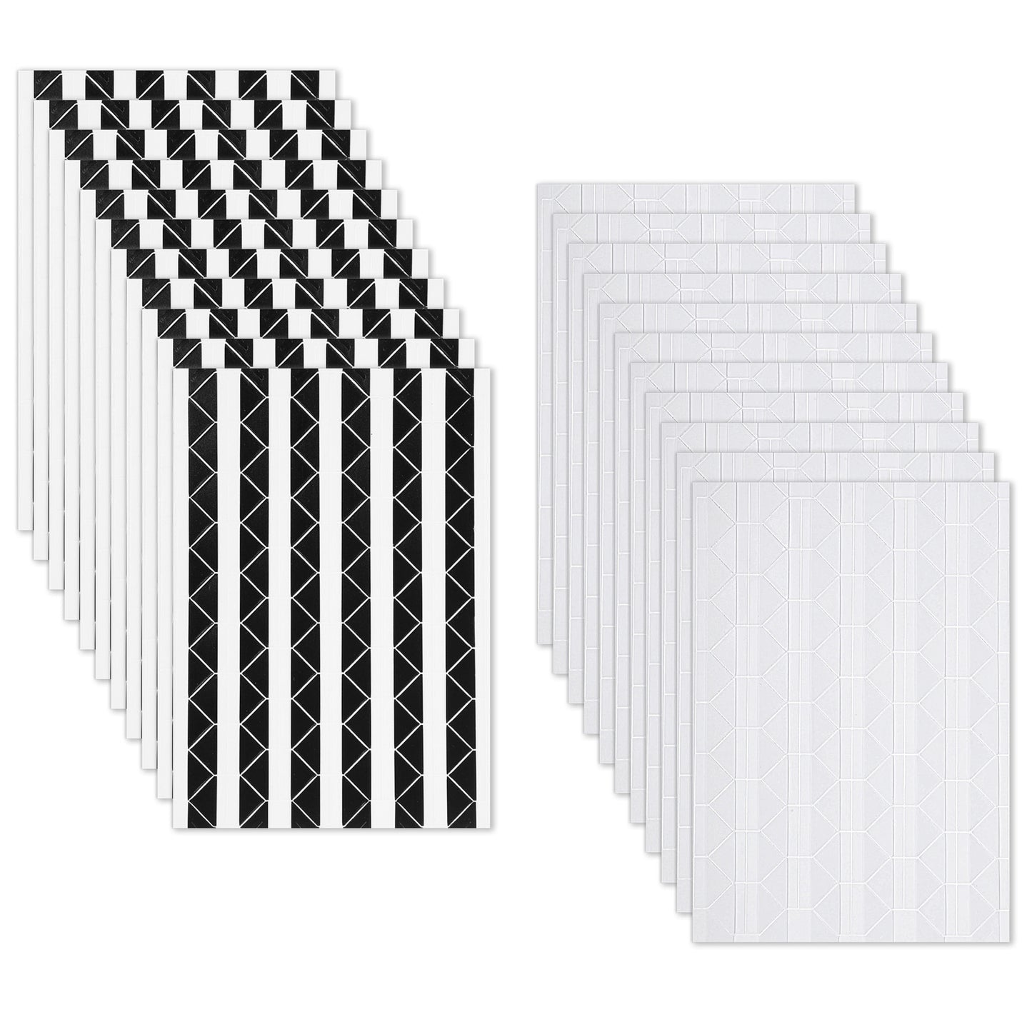 TIESOME 2040 Pcs Photo Corner Stickers, Clear Stickers, 20 Sheets Clear Self Adhesive PVC Photo Corners for Scrapbooking, Picture Frames, Albums & Journals (White + Black)