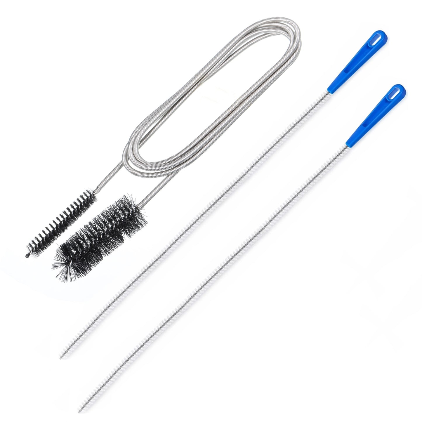 Molain 3Pcs Drain Unblocker Tools, Flexible 61 inch Double Ended Nylon Pipe Cleaner Brush and 17.7 inch Sink Unblocker Brush for Bathroom Shower Kitchen Plug Hole