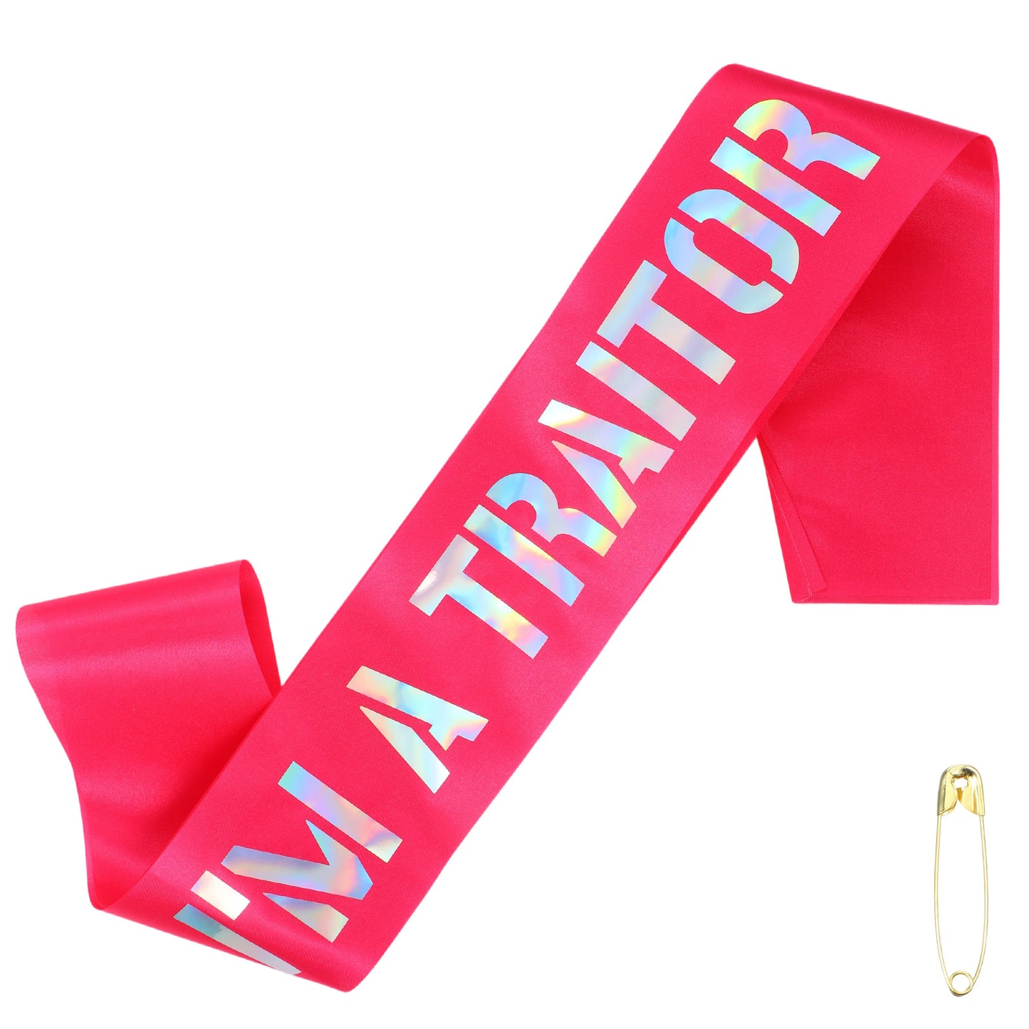 GEEHUA I'm A Traitor Sash with Gold Foil, Funny Black Going Away Party Decorations Later Traitor Retirement Sash for Coworker Moving Away Job Change Later Relocating Graduation Party Sashes for Women