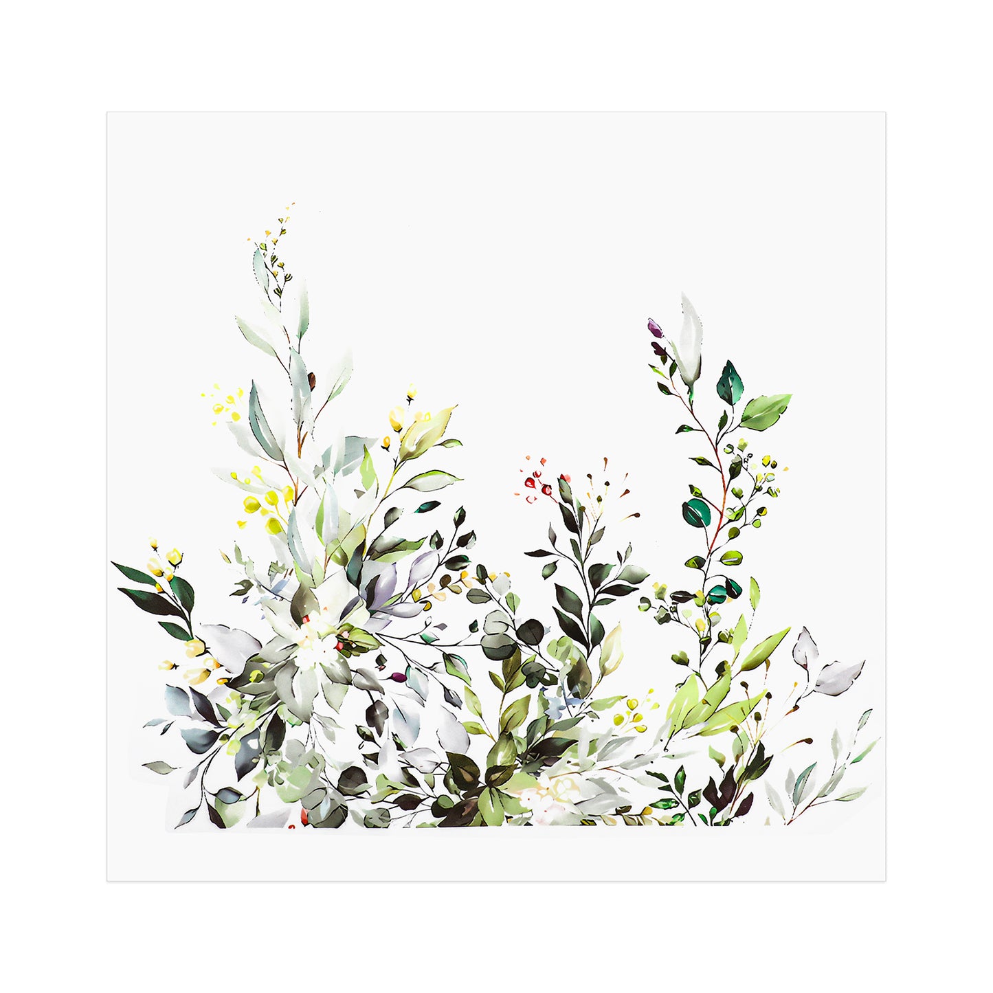 TIESOME Green Leaf Floral Toilet Lid Stickers, Self-Adhesive Removable Waterproof Stickers Green Plant Leaves Flowers Toilet Seat Lid Decor for Bathroom Toilet Cistern Seat Wall