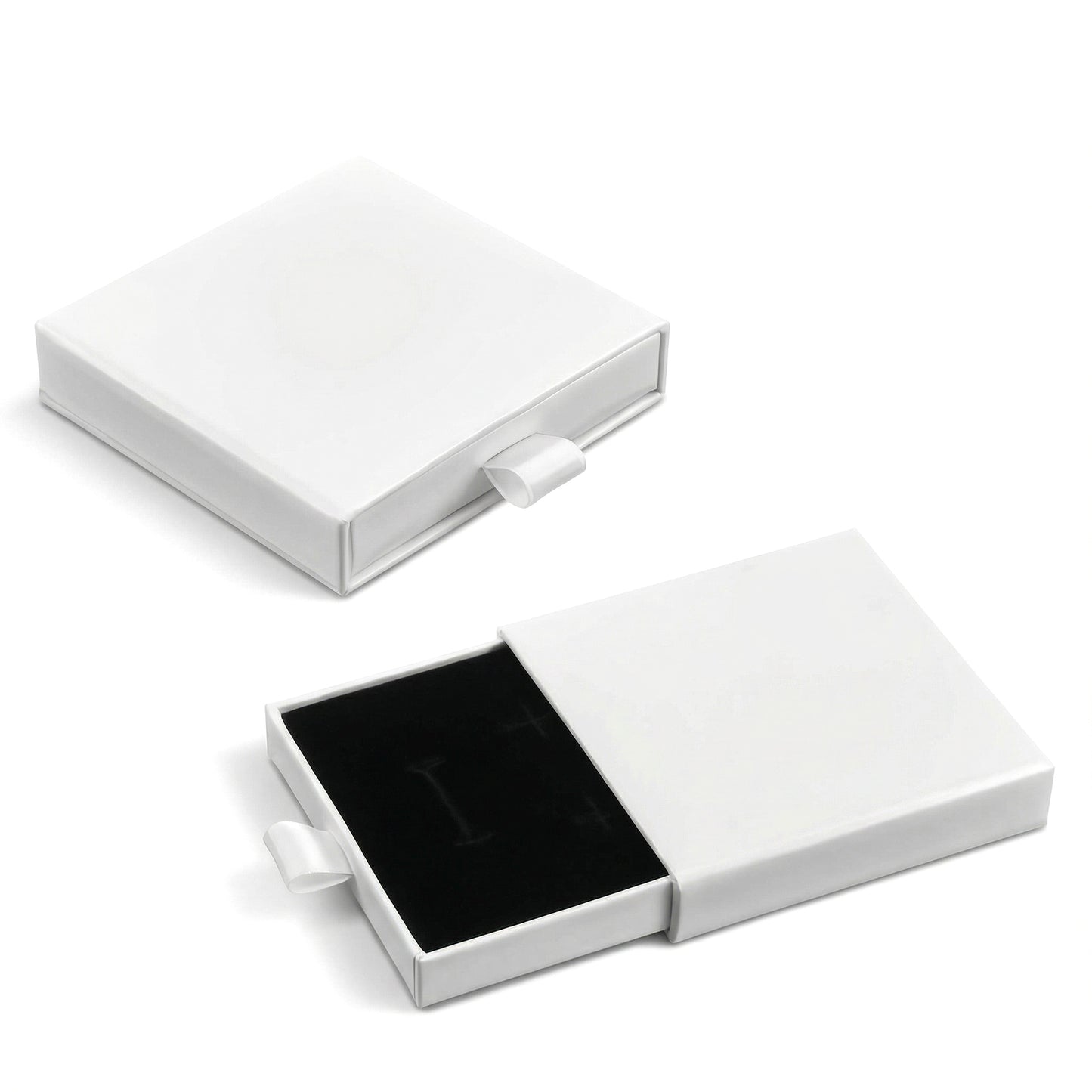 XLIUAX Jewellery Gift Box, 4 Pcs Ring Necklace Box Small Gift Boxes for Bracelets Earrings Necklaces Bracelet Drawer Organizer Square Pendent Storage Case for Birthday DIY Wrapping(White)