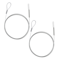 TIESOME 2 Pack Flexible Long Pipe Cleaners for Cleaning Straw, Slim Tube Cleaning Brush with Stainless Steel and Nylon Bristles Cleaning Brush for Siphon Hose Home Kitchen Feeding Tube Refrigerator Dr