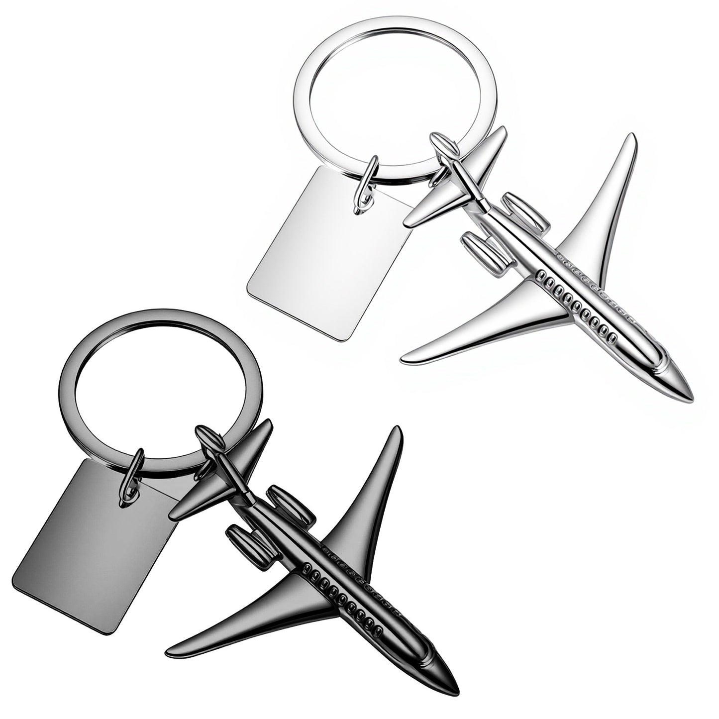 DOPENSPI Metal Airplane Keychain, Retro 3D Plane Keychain Special Keyring Gifts Aviation Gifts Cool Keyring for Men Women
