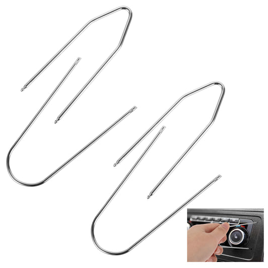 Bewudy 4 PCS Car Radio Removal Pry Tool, Stereo Removal Pry Tool Kit, U/V-Shaped Stainless Steel Auto Stereo Release Tool Kit, Universal Radio Remover for Car CD DVD Audio Frequency Converter (U+V)
