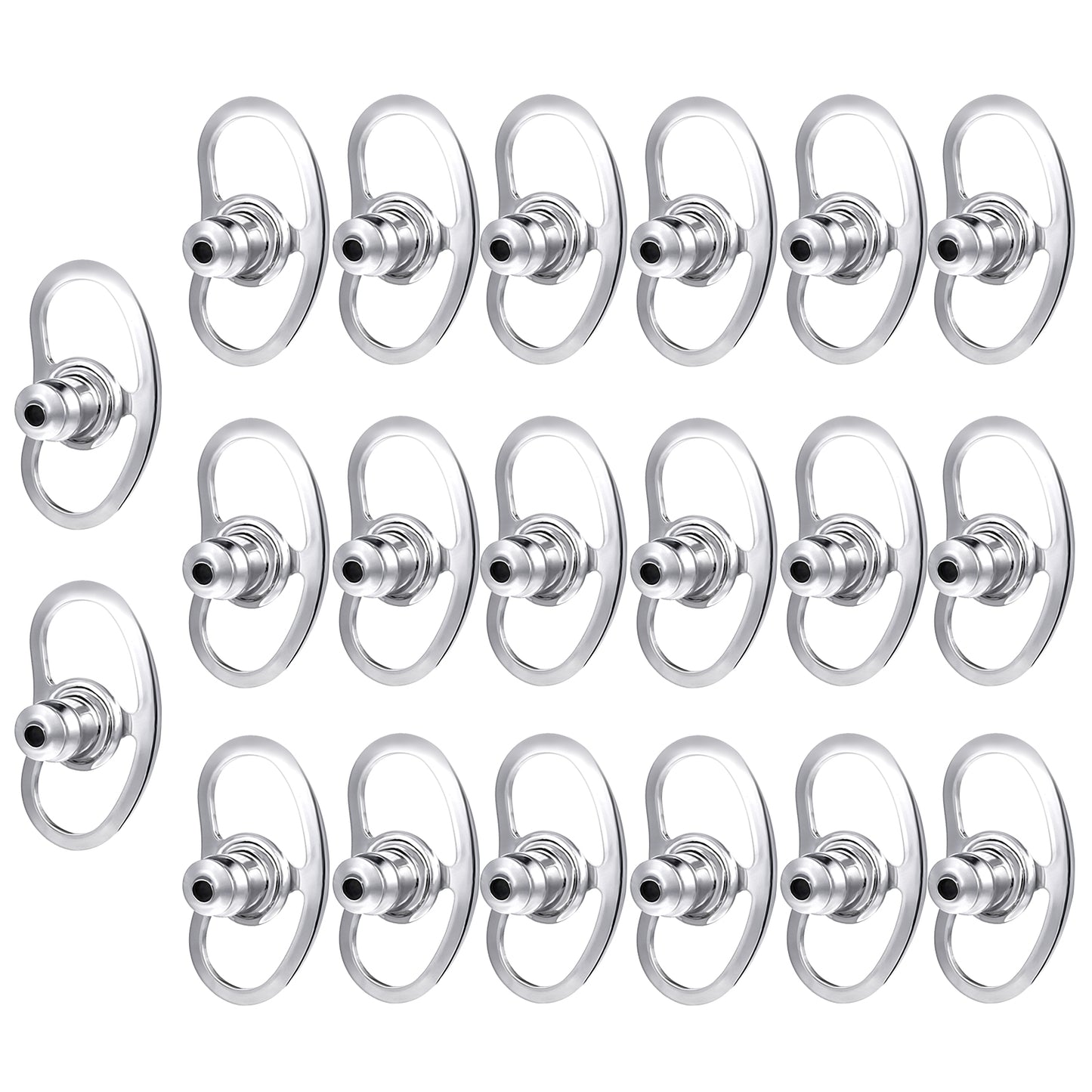 AOZUO 20pcs Earring Backs for Droopy Ears, Metal Pig Nose Shape Earring Lifters Backers Earring Backs Replacement Locking Earring Backs for Women Studs Heavy Earrings