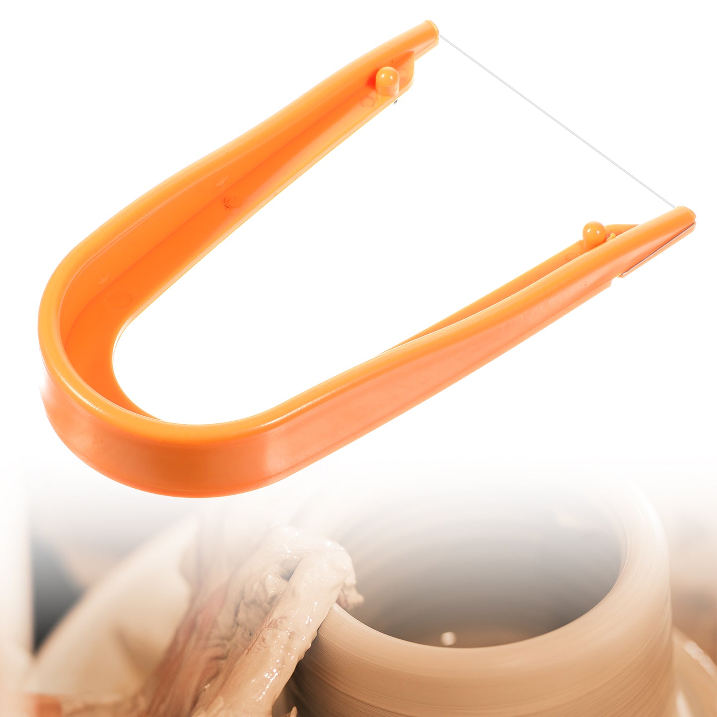 TIESOME Pottery Clay Wire Cutter, Clay Cutting Tool with Handle DIY Hand Pottery Tools and Supplies for Cutting Mud Sculpting Cheese Dough Handcraft