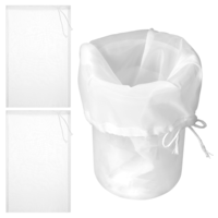 Bewudy 3 Pack Brew Bags, 12.2" x 7.87" Extra Large Reusable Fine Mesh Bag with Adjustable Drawstring, for Home Brewing Hops Grains Fruit Wine Beer Making Brew in a Bag Supplies(12.2" x 7.87")