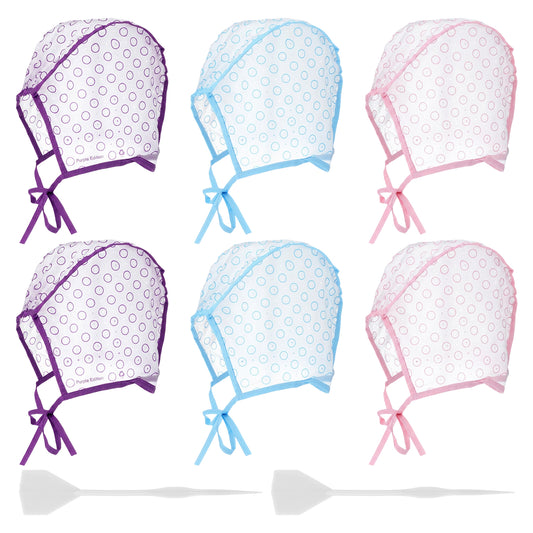 IANFAN 6 Pcs Hair Highlighting Caps, Hair Coloring Cap with Plastic Hooks
