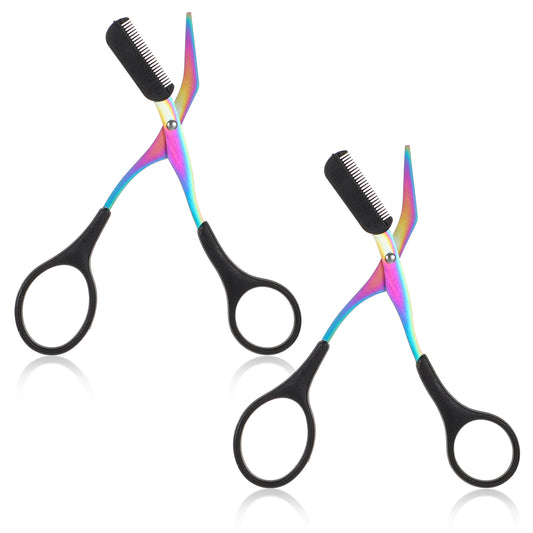 Giantree Eyebrow Trimmer Scissor, Eyebrow Scissors Eyebrow Scissors for Women, Professional Eyebrow Scissors with Comb, Non-Slip Eyebrow Cutter Eye Brow Razors Makeup Tool Accessories