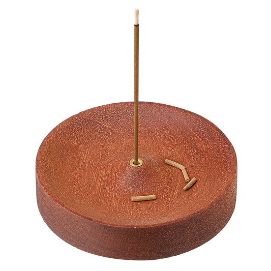 MBAIYO Incense Holder for Sticks, Premium Wooden Incense Burner Handmade Round Incense-sticks Holder for Meditation Yoga Home Decor