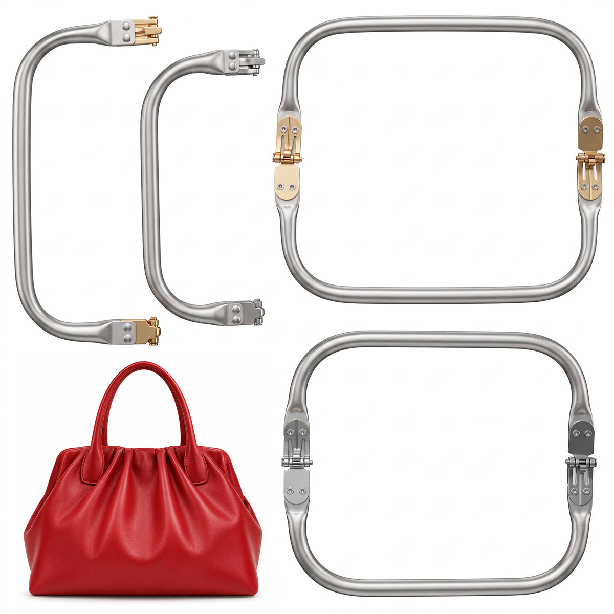 SULIKJHUI 2 Pcs Aluminum Purse Frame, 7.9 & 7.1 Inch